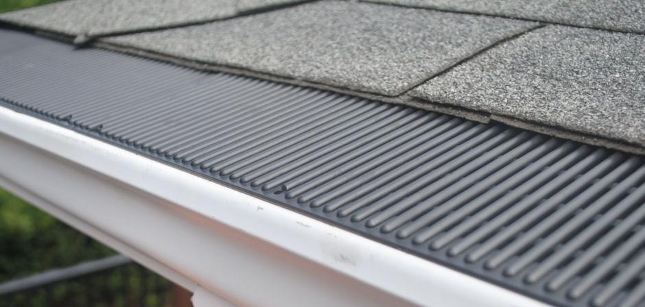 gutter guard in use on a home